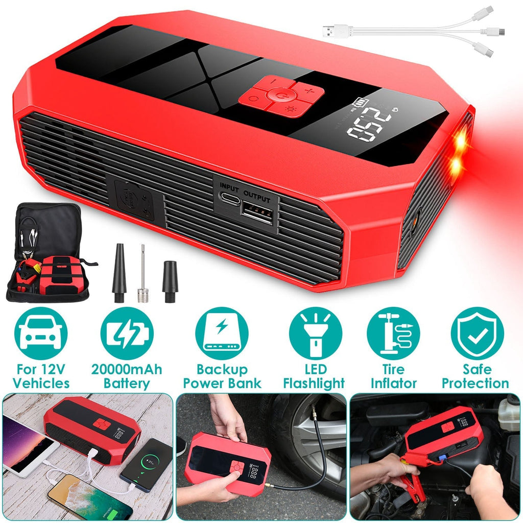 Portable Jump Starter with Air Compressor