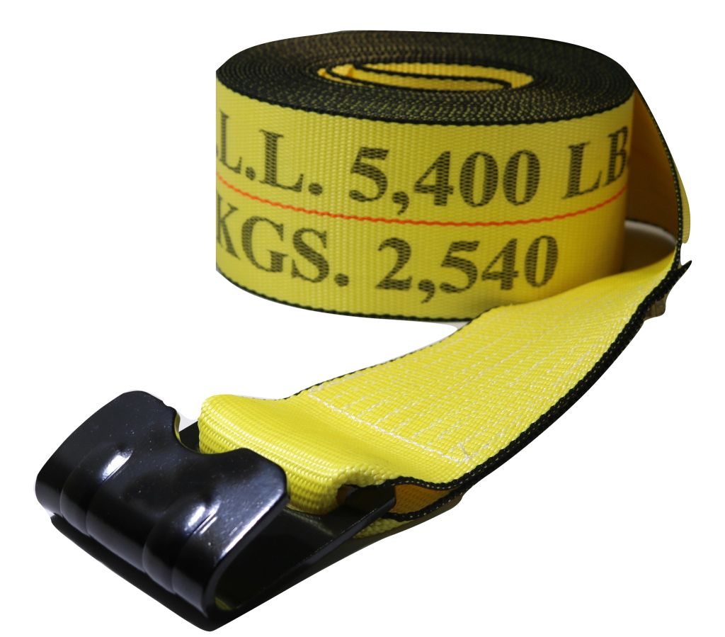 4-Inch Flat Hook Winch Strap