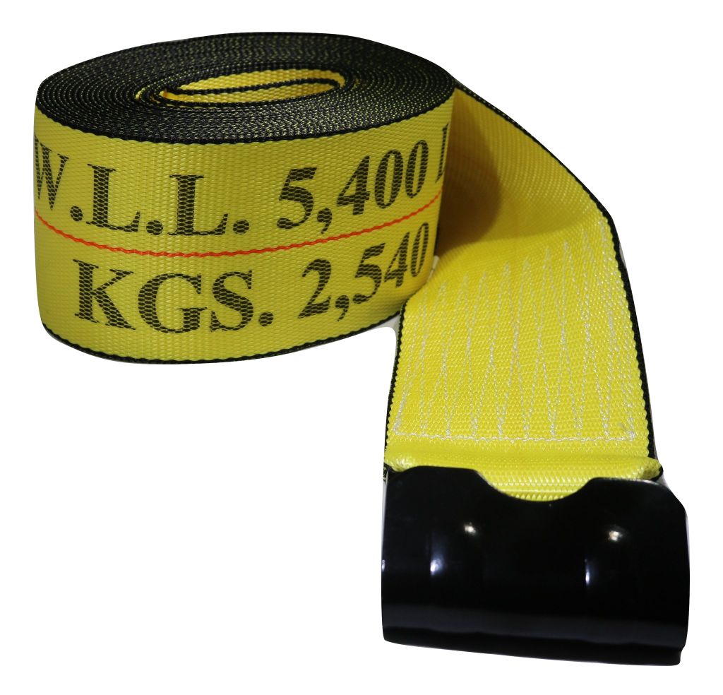 4-Inch Flat Hook Winch Strap