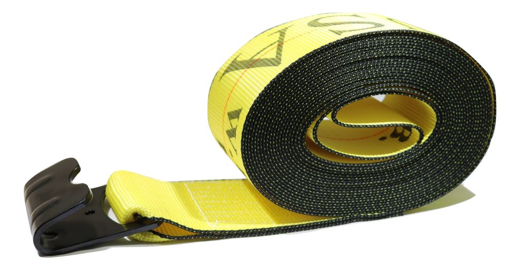 4-Inch Flat Hook Winch Strap
