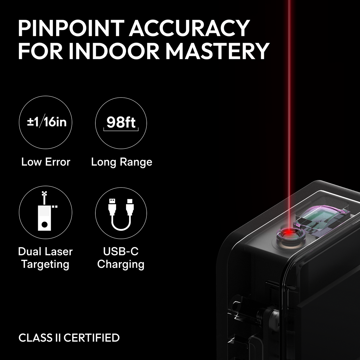 HOTO 98-ft Digital Laser Measure