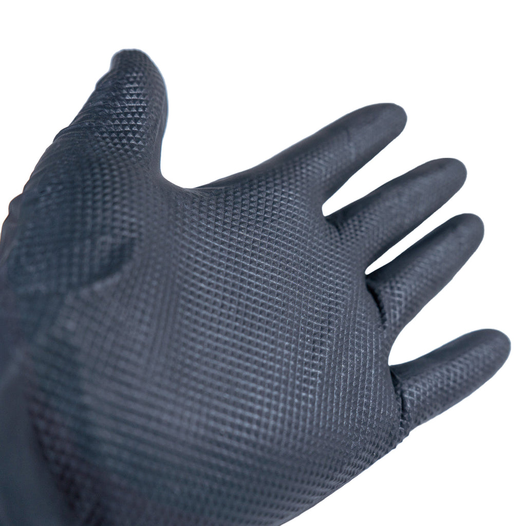 GermBlast 8 Mil Black Nitrile Work Gloves