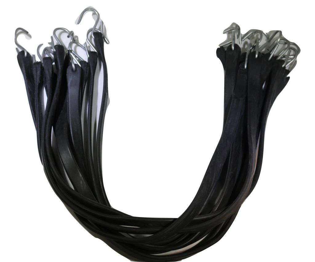 Rubber Tarp Straps with S-Hooks – 10 Pack